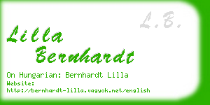 lilla bernhardt business card